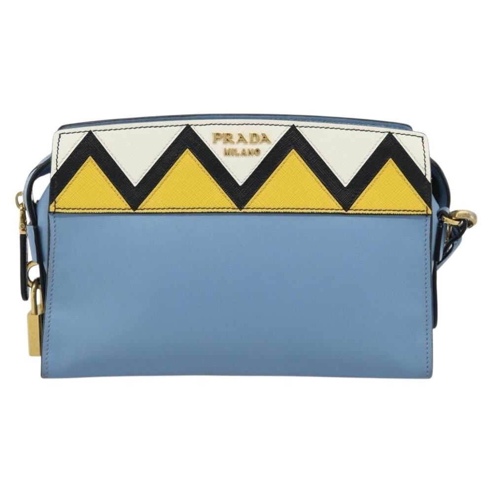 Prada Saffiano Galleria Shoulder Bag Blue